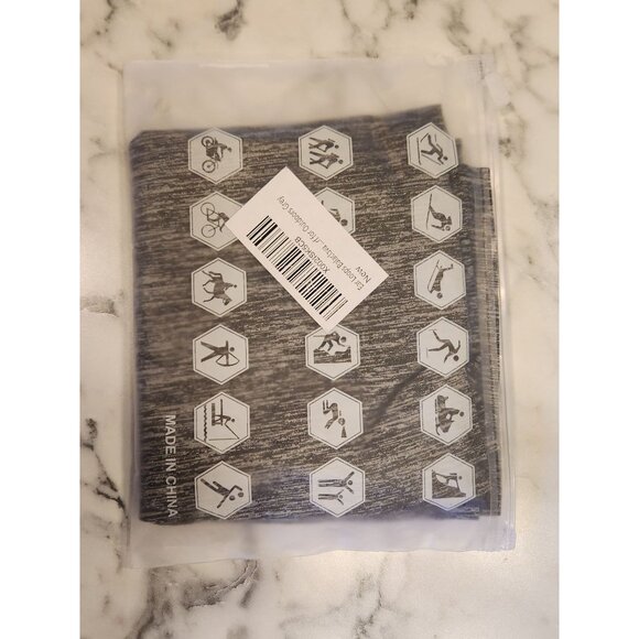 Gray Multifunctional Neck Gaiter Scarf Outdoor Activities Balaclava Ear Loops - Picture 2 of 4